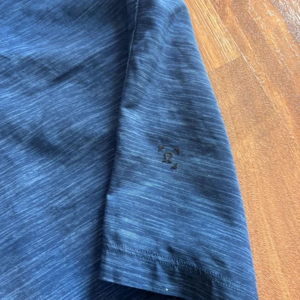 Lululemon Mens S Athletic Shorts Blue Heathered 9 Inseam Training Gym Running